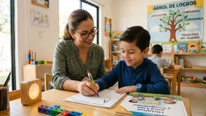 Profesionales de educación y psicología colaborando en el análisis de estrategias de aprendizaje